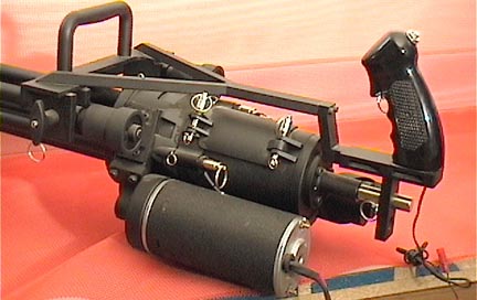 left rear view of minigun